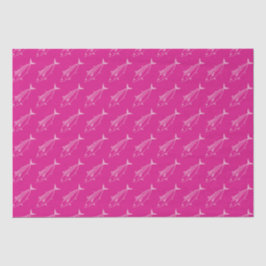 Niedlicher Bonito Fisch in Pastellrosa auf Hot Pin Seidenpapier