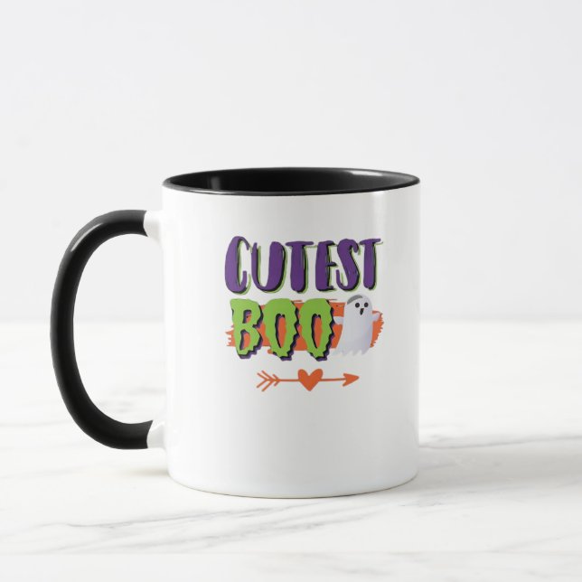 Niedlicher Boo Halloween Funny Lässig Tasse (Links)