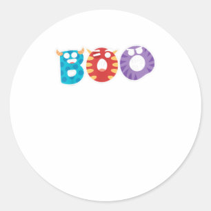 Niedlicher Boo Halloween Kostüm Niedliche Monster  Runder Aufkleber