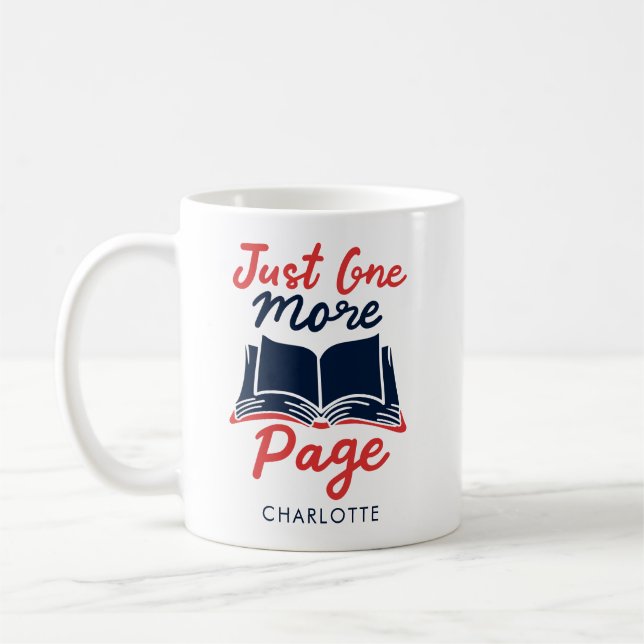 Niedlicher Bookworm Author Gag Custom Kaffeetasse (Links)