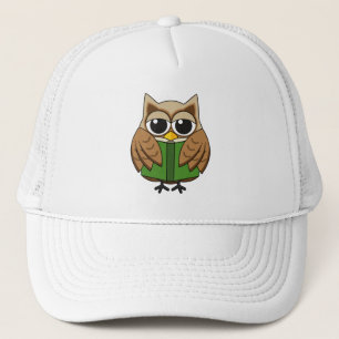 Niedlicher Bookworm Owl Reading Book Cartoon Truckerkappe
