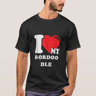 Niedlicher Bordoodle Dog Lover Mama Vater Grafikta T-Shirt