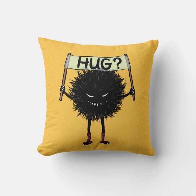 Niedlicher böser Charakter Kissen (Vorderseite)