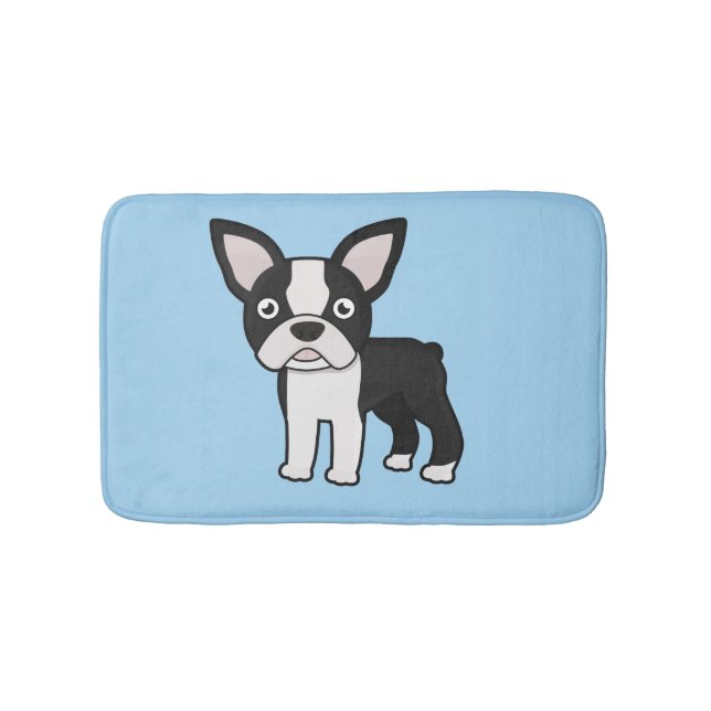 Niedlicher Boston-Terrier Badematte (Vorderseite)