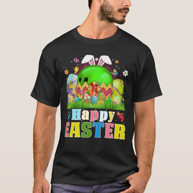 Niedlicher Bowling Ball, der von Eierern aus Oster T-Shirt (Vorderseite)