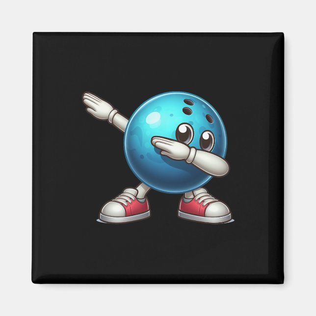 Niedlicher Bowling Dab Bowler Bowling Ll Player Ki Magnet (Vorne)
