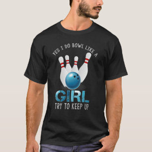 Niedlicher Bowling für Frauen Mädchen Bowler Spare T-Shirt