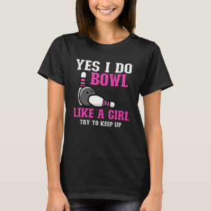 Niedlicher Bowling für Frauen Mädchen Bowler Spare T-Shirt
