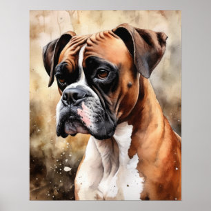 Niedlicher Boxer Dog Art Print Poster