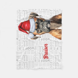 Niedlicher Boxer Dog Weihnachtsfeiertag Fleecedecke