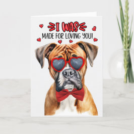 Niedlicher Boxer Hund liebt den Valentinstag Feiertagskarte