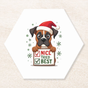 Niedlicher Boxer Hund Weihnachten Nizza mein Beste Untersetzer
