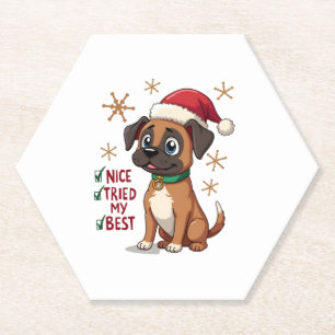 Niedlicher Boxer Hund Weihnachten Nizza mein Beste Untersetzer