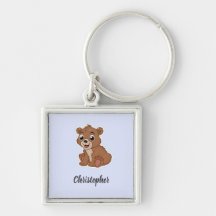 Niedlicher Braunbär blau