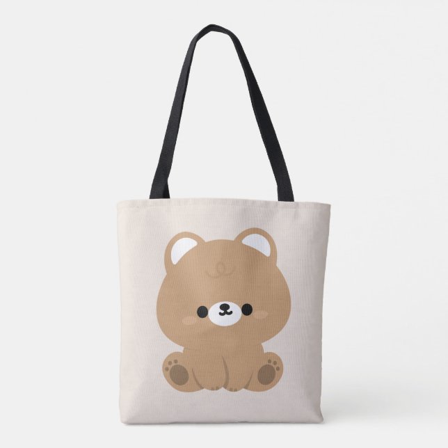 Niedlicher Braunbär Tasche (Rückseite)