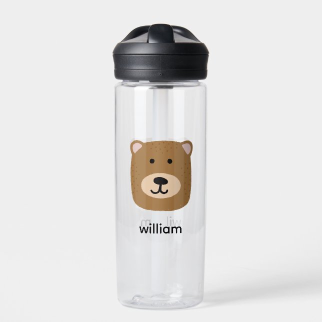 Niedlicher Braunbär Trinkflasche (Vorderseite)
