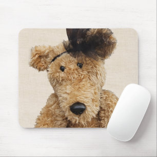 Niedlicher brauner Bär auf Burlap Mousepad