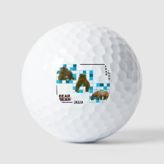 Niedlicher brauner Bär in Liebe Golfball
