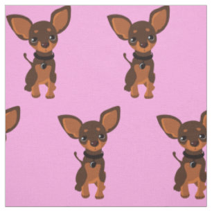 Niedlicher Brauner Chihuahua Welpenhund Stoff