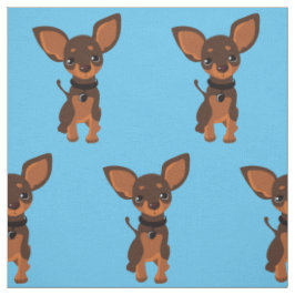 Niedlicher Brauner Chihuahua Welpenhund Stoff