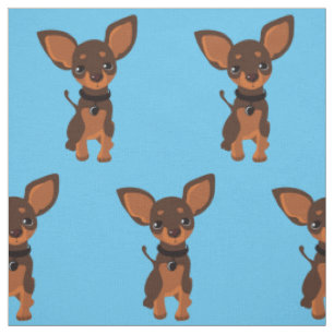 Niedlicher Brauner Chihuahua Welpenhund Stoff