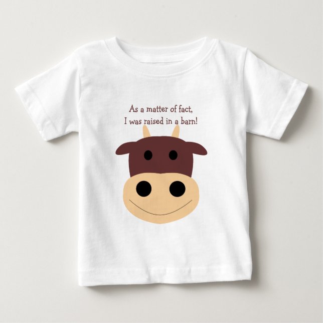 Niedlicher brauner Kuh-Säuglings-T - Shirt (Vorderseite)