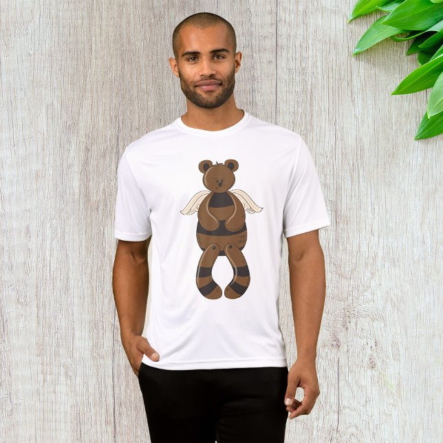 Niedlicher brauner Teddy-Bär mit Angel Wings T-Shirt (Von Creator hochgeladen)