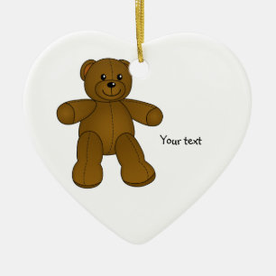 Niedlicher brauner Teddybär Keramik Ornament
