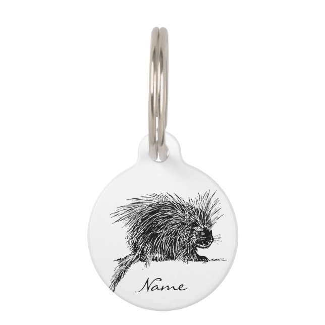 Niedlicher britischer Igel Thunder_Cove Haustiermarke (Vorderseite)