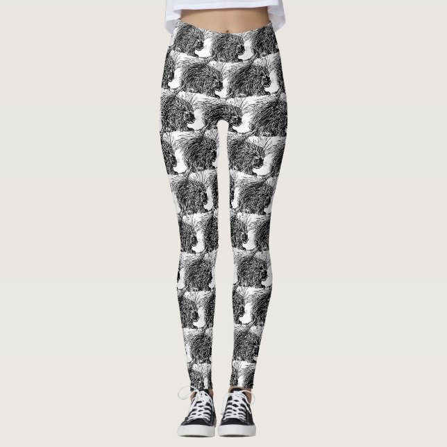 Niedlicher britischer Igel Thunder_Cove Leggings (Vorderseite)