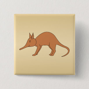 Niedlicher BrownAardvark Button