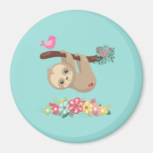 Niedlicher Brownsloth-hängende Oberseite - unten Magnet