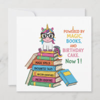 Niedlicher Buchwürmer Unicorn 1. Geburtstag | Magi
