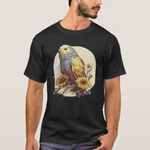 Niedlicher Budgie Parakeet Sonnenblumensee Bird T-Shirt