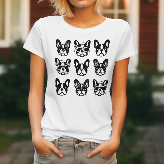 Niedlicher Bulldog Facebook T - Shirt für Hundefre (Von Creator hochgeladen)