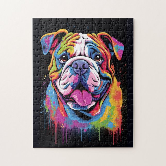 Niedlicher Bulldog-Hund (Vertikal)