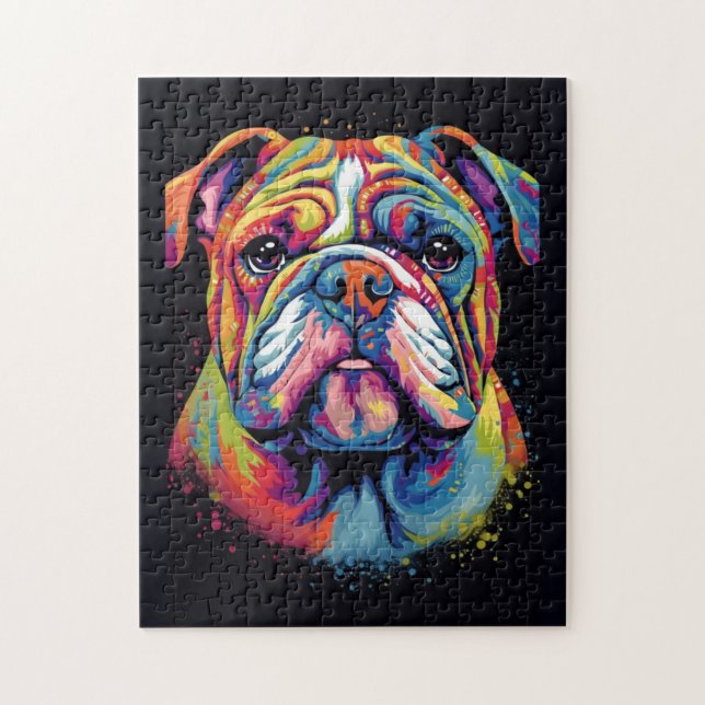 Niedlicher Bulldog-Hund (Vertikal)