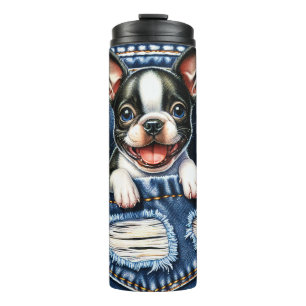 Niedlicher Bulldog-Hund Thermosbecher