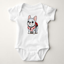 Niedlicher Bulldog Ladybug Baby Strampler