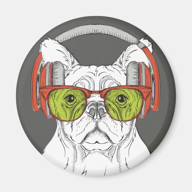 Niedlicher Bulldog Magnet (Vorne)