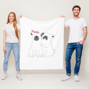 Niedlicher Bulldog Matching Dog Lover Gift Fleecedecke