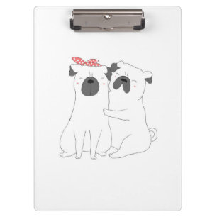 Niedlicher Bulldog   Matching Dog Lover Gift Klemmbrett