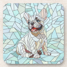 Niedlicher Bulldog Welpe - pastellfarbenes Mosaik Getränkeuntersetzer