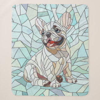 Niedlicher Bulldog Welpe - pastellfarbenes Mosaik Sherpadecke