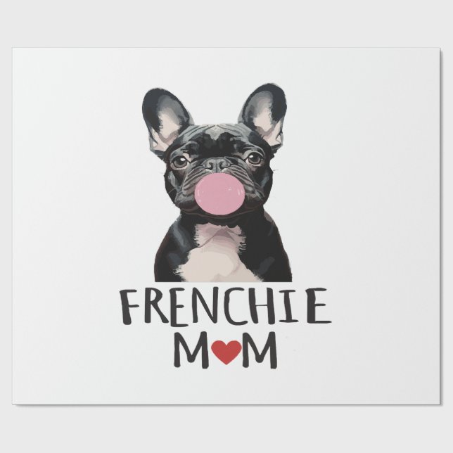 Niedlicher Bulldogge Geschenkpapier (Flach)