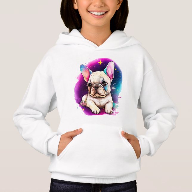 Niedlicher Bulldogge Hoodie (Vorderseite)
