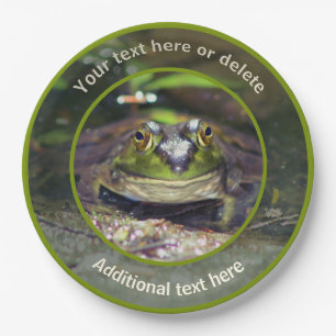Niedlicher Bullfrog Natur Personalisiertes Party Pappteller