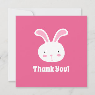 Niedlicher Bunny Danke-Karte