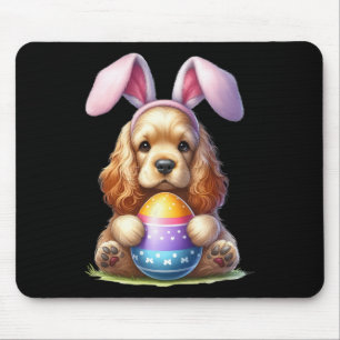 Niedlicher Bunny Er Spaniel Dog Oster Schlei Oster Mousepad