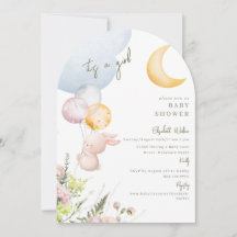 Niedlicher Bunny Es ist ein Mädchen-Baby-Dusche Ei